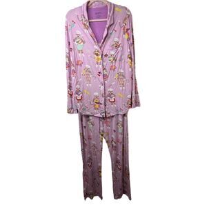 XL Nick & Nora Pajamas Set PJS Baking Sock Monkeys Gilmore Girls Kidcore Comfy